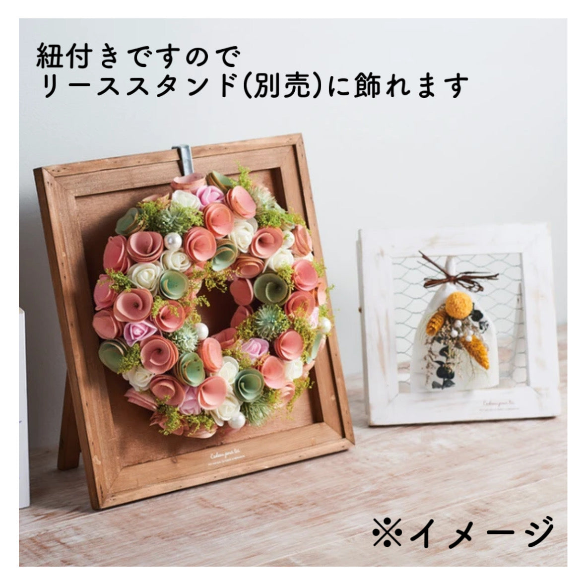 クリスマスリース Mサイズ 22cm Sサイズ 16cmケース入り 天然素材 ウィンターリース Xmasリース 冬飾り 2024新作