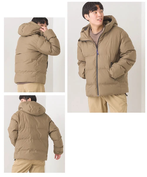 OMNES オムネス 撥水加工シームレス ファイバーダウンブルゾン メンズ Lサイズ ブラック モカ カーキ ダウンジャケット ジャンパー 2024秋冬