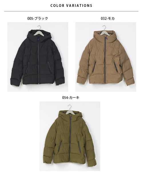 OMNES オムネス 撥水加工シームレス ファイバーダウンブルゾン メンズ Lサイズ ブラック モカ カーキ ダウンジャケット ジャンパー 2024秋冬