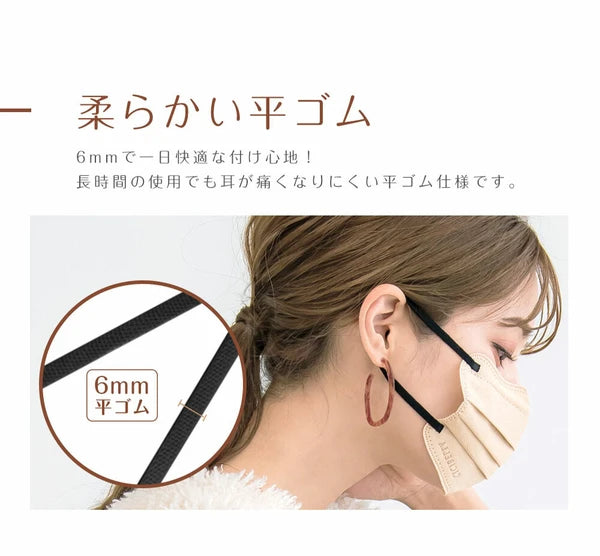 【4Dタイプ 10枚入】CICIBELLA シシベラ 4D立体バイカラーマスク 小顔マスク くちばし 肌にやさしい 花粉症対策 防災