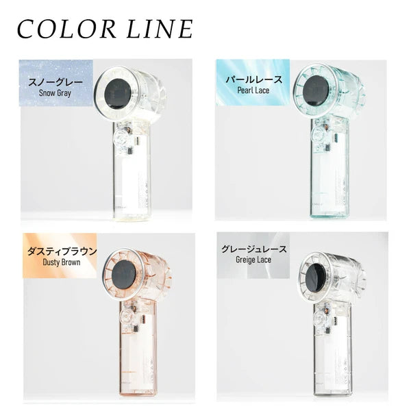 CICIBELLA シシベラ クリアハンディファン 全4色 超大風量 首かけ 扇風機 卓上 小型扇風機 usb 携帯扇風機 ネッククーラー 持ち運び コンパクト 春夏 1年保証 2025新作