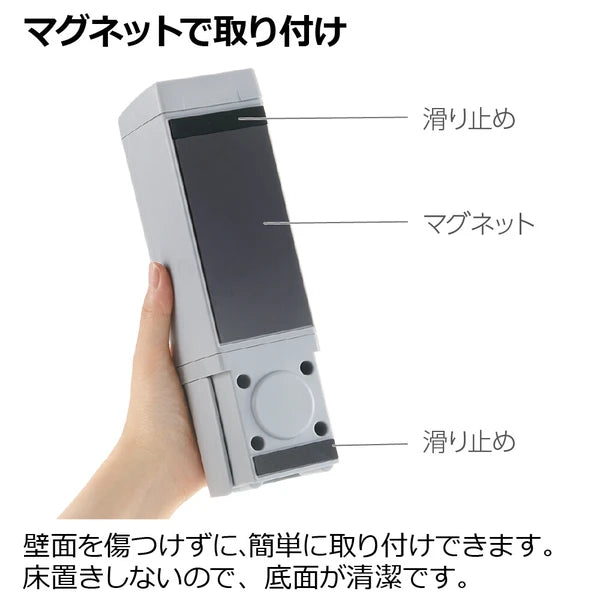 2024新作 リッチェル ホバー マグネットディスペンサー 浮かせる収納 詰め替えボトル シャンプー コンディショナー ボディソープ ホワイト グレー ダークグレー