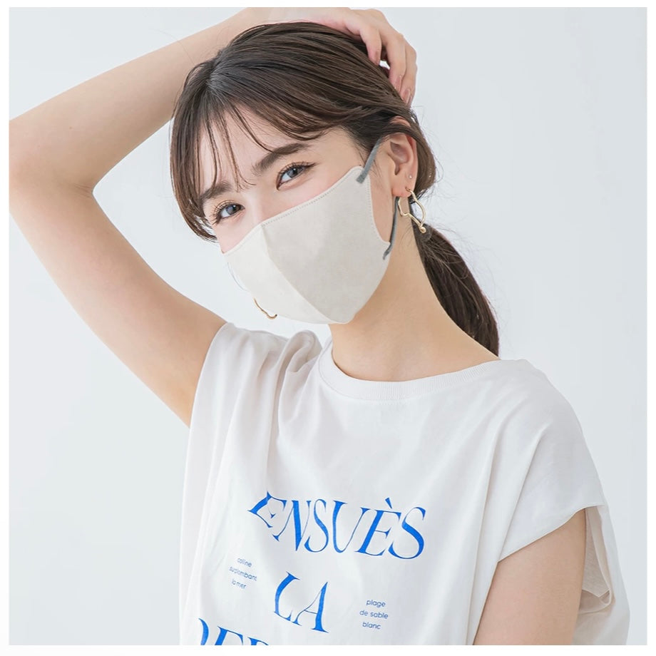 【10枚入×5袋】CICIBELLA シシベラ 快息マスク 普通タイプ6カラー 接触冷感タイプ2カラー グレージュ オールドレース ミスティグレー ホワイト ミスティカーキ 3Dマスク 2層構造 立体マスク 小顔マスク 防寒 防災