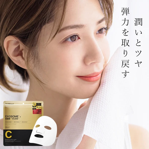 CICIBELLA シシベラ ヒト幹細胞×VC200 VC100 × RETINOL タイプA レチノール VC100 × CICA シカ タイプB シートマスク 30枚入 高保湿 フェイスパック 高浸透 毛穴 ツヤハリ エイジングケア 肌荒れ予防 乾燥肌 バリア機能 無添加 日本製