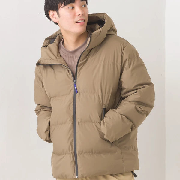 OMNES オムネス 撥水加工シームレス ファイバーダウンブルゾン メンズ Lサイズ ブラック モカ カーキ ダウンジャケット ジャンパー 2024秋冬