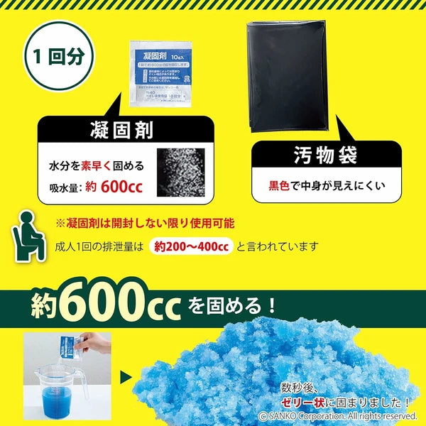 サンコー トイレ非常用袋 10パック入り 災害 防災 断水 簡易トイレ 長期保存