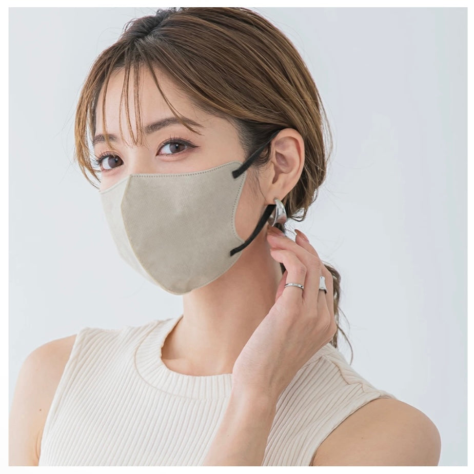 【10枚入×5袋】CICIBELLA シシベラ 快息マスク 普通タイプ6カラー 接触冷感タイプ2カラー グレージュ オールドレース ミスティグレー ホワイト ミスティカーキ 3Dマスク 2層構造 立体マスク 小顔マスク 防寒 防災