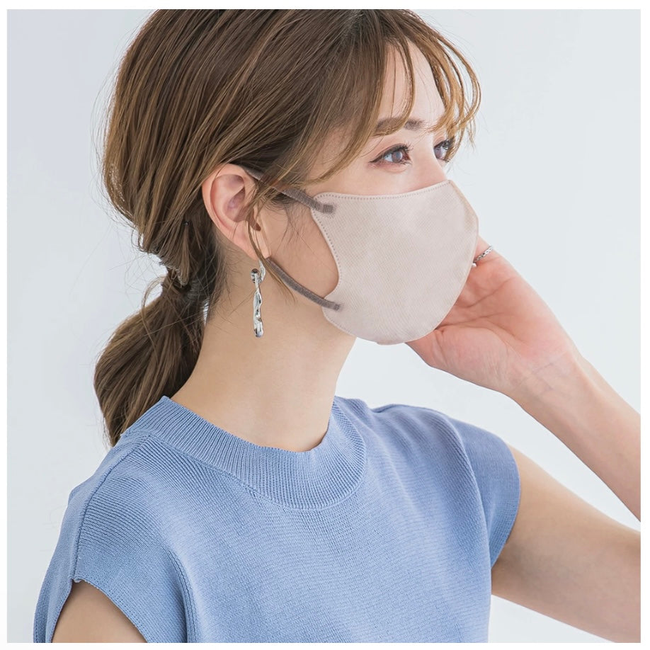 【10枚入×5袋】CICIBELLA シシベラ 快息マスク 普通タイプ6カラー 接触冷感タイプ2カラー グレージュ オールドレース ミスティグレー ホワイト ミスティカーキ 3Dマスク 2層構造 立体マスク 小顔マスク 防寒 防災