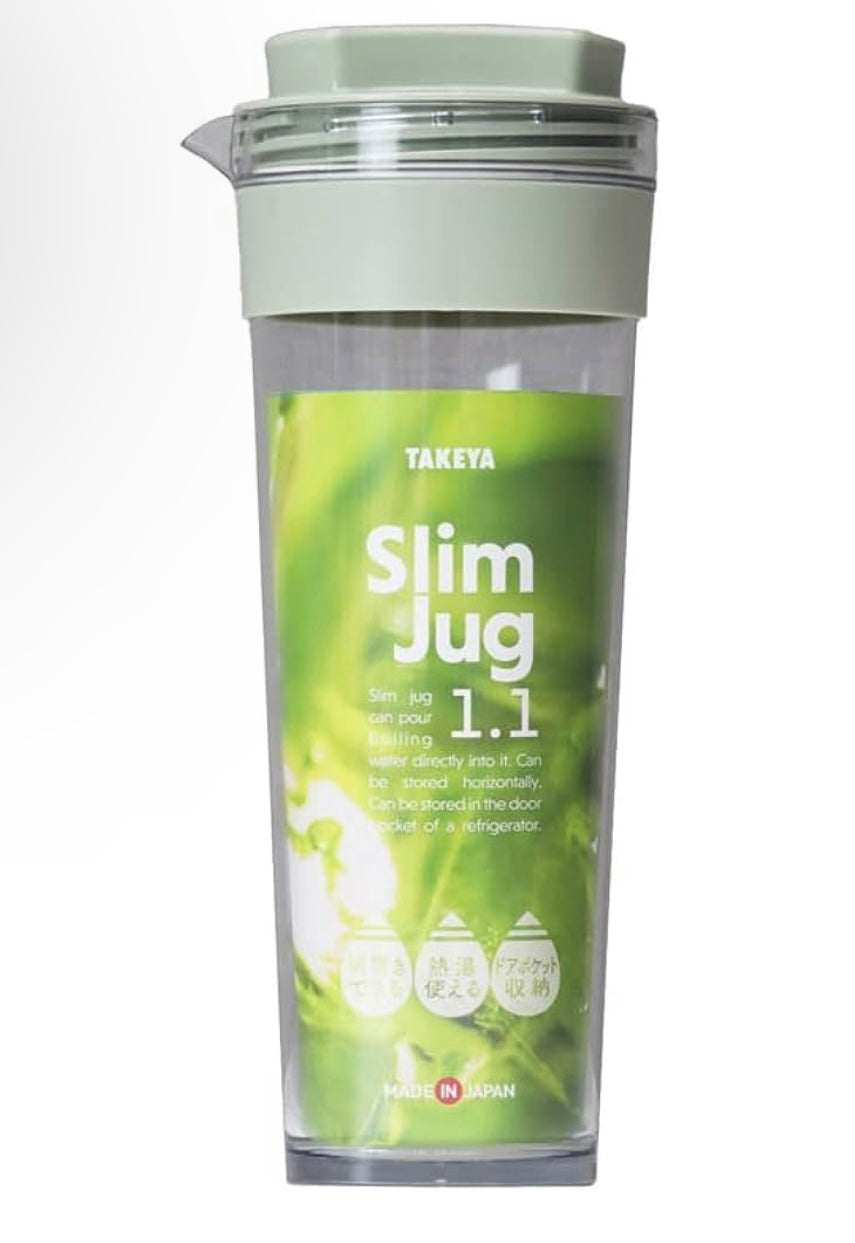 タケヤ化学 スリムジャグ1.1L ミルクホワイト ピンク グリーン 冷水筒 ピッチャー