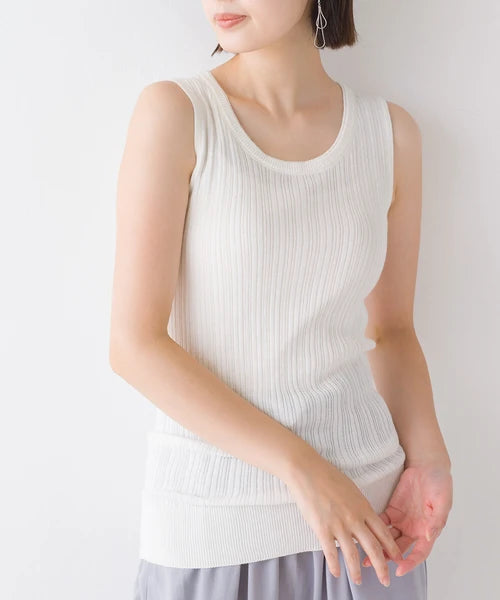 100%正規品 6XO 【2021春夏】レズミルズ 大人し ニット タンクトップ 2021春 タンクトップ