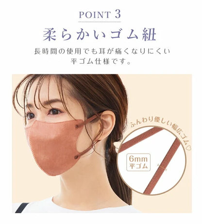 【冷感Cタイプ・50枚入】CICIBELLA シシベラ 立体バイカラーマスク Cタイプ 不織布 花粉症対策 防災 オシャレマスク 三層構造 3Dシリーズ