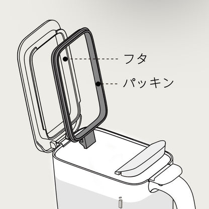 marna マーナ 調味料ポット 370ml ホワイト ブラック グレー GOOD LOCK CONTAINER K736W 軽量スプーン付き 密閉 ラベルシール付き 砂糖 塩 キッチン雑貨 キッチン用品