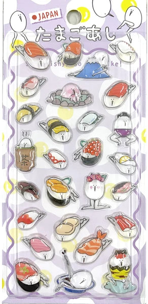 【2月下旬より発送予定】【数量限定】正規品 たまごあし ぷっくりシール 立体シール キャラ スイーツ JAPAN 恐竜 お弁当 いろいろ 大人気