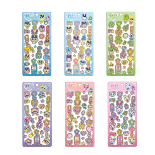 【3月下旬入荷予定】【限定販売】正規品 たまごっち ぷくキラチャーム ステッカー シール まめっち みみっち くちぱっち おやじっち ふらわっち ラブリっち 大人気