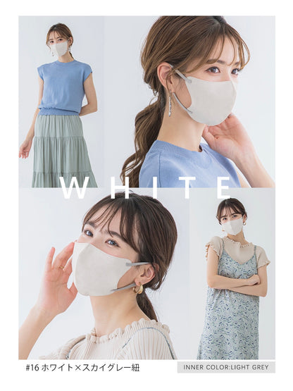 【10枚入×5袋】CICIBELLA シシベラ 快息マスク 普通タイプ12カラー 接触冷感タイプ2カラー グレージュ オールドレース ミスティグレー ホワイト ミスティカーキ 6Dマスク 2層構造 立体マスク 小顔マスク 防寒 防災