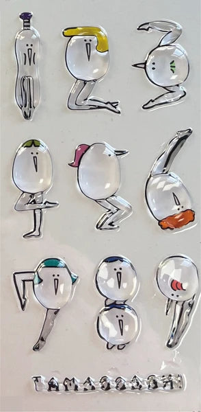 【3月下旬入荷予定】【数量限定】正規品 たまごあし ぷっくりシール 立体シール おめかし フード すし フルーツ パフェ ナンバー 大人気