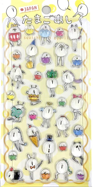 【2月下旬より発送予定】【数量限定】正規品 たまごあし ぷっくりシール 立体シール キャラ スイーツ JAPAN 恐竜 お弁当 いろいろ 大人気